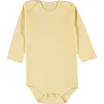Bavlněné body s dlouhým rukávem žluté 68