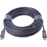 PremiumCord HDMI optický fiber High Speed + Ethernet kabel 4K@60Hz MM zlacené konektory 20m černá
