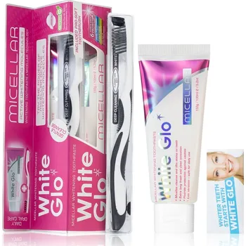 zubní pasta White Glo Micellar bělicí zubní pasta 100 ml + zubní kartáček 1 ks