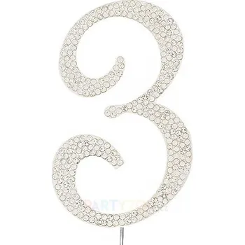 Party dekorace Kovový zápich do dortu číslo 3