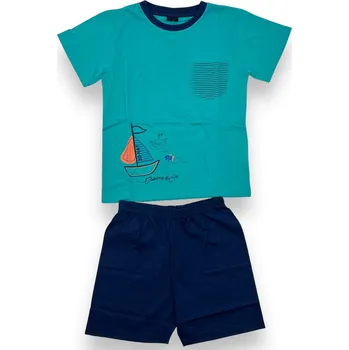 N-feel Chlapecké pyžama s krátkým rukávem SIMON Barva: Mentolová, Velikost: 122