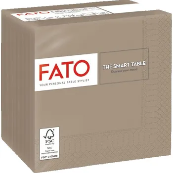 Papírový ubrousek Fato Papírové ubrousky 24 x 24 cm, 2-vr., béžové /Dove-Grey/ 100 ks