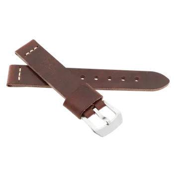 Řemínek na hodinky JVD Kožený unisex hnědý řemínek na hodinky R41102/18