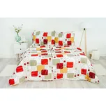 Ložní povlečení krepové Stanex Karty barevné (LS09), 140 x 200 + 90 x 70, Knoflíkové