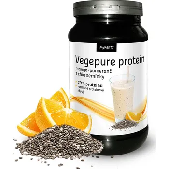Proteinový nápoj MAXI Vegepure protein mango-pomeranč a chia - vegan 600g