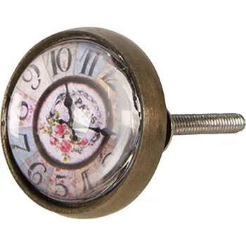 Věšák Clayre & Eef, Holandsko Clayre & Eef - Nábytková úchytka Hodiny Paris - Ø 3*4 cm