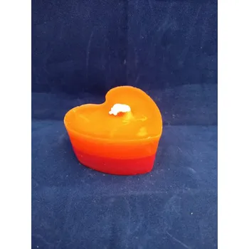 Svíčka Svíčka srdce oranžovočervené