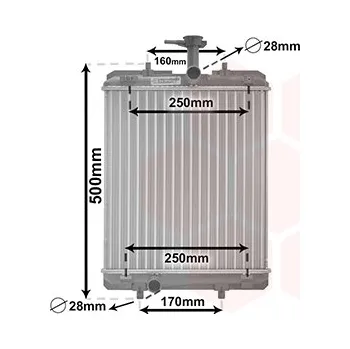 Autodíl Chladič, chlazení motoru VAN WEZEL 53002363