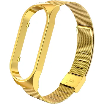 Příslušenství k fitness náramku Milánský tah celokovový náhradní náramek pro Mi Band 7 Barva: Zlatý, Pro Přístroj: Xiaomi Mi Band 7