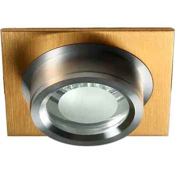 CLX 2210445 Stropní podhledové bodové osvětlení NELL, 1xMR16, 50W, zlaté, 8x8cm, hranaté