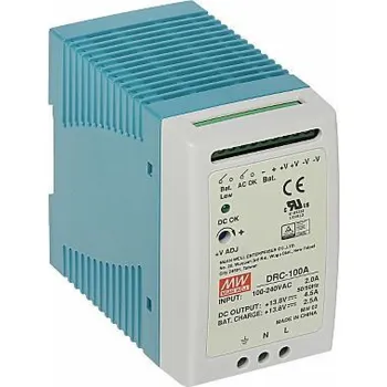 spínaný zdroj Zdroj Mean Well DRC-100A průmyslový, 12V 100W na DIN lištu s funkci UPS