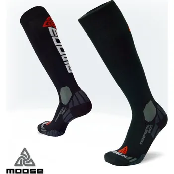 Pánské ponožky COMPRESS HOT merino kompresní podkolenky Moose