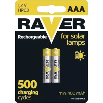 GP HR03/2BP Raver Rechargeable SOLAR 400mAh