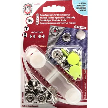 Nýt Kohinoor Druky kovové 15 mm, žlutozelené