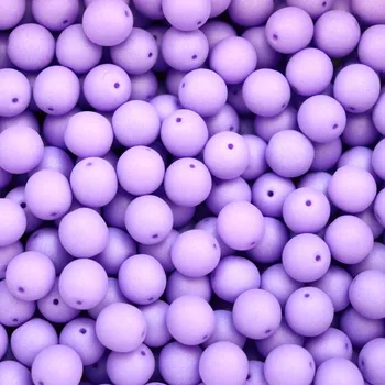 Dětské navlékací korálky Pro Háčkování Korálek neon skleněný 8 mm 20 ks světle fialový