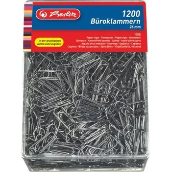 Spona do sešívačky Kancelářské sponky Herlitz pozinkované, 26 mm, 1200 ks
