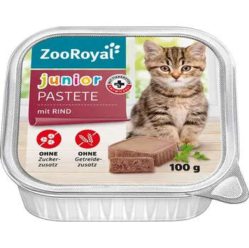 Krmivo pro kočku ZooRoyal Junior paštika s hovězím masem 16 × 100 g