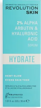 Pleťové sérum Revolution Skincare Hydrate 2% Alpha Arbutin & Hyaluronic Acid Serum hydratační pleťové sérum 30 ml