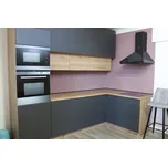 Rohová kuchyňská linka Langen šedá/ dub artisan 270 x 150 cm