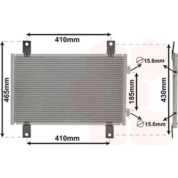 Výparník klimatizace Kondenzátor, klimatizace VAN WEZEL 17005302