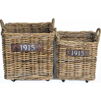 Chic Antique Koš na dřevo sada 2 ks