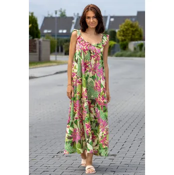 Dámské šaty Only dámské květované midi šaty Zora zelené Velikost: M