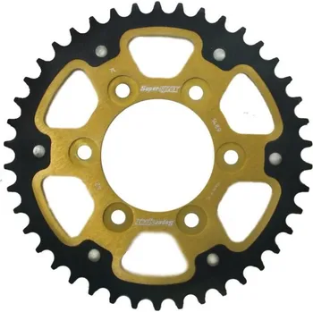 Řetězová sada pro motocykl Rozeta SUPERSPROX STEALTH RST-1489:42-GLD zlatá 42 zubů, 525