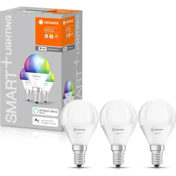 Žárovka LEDVANCE Sada 3x chytrá LED žárovka SMART+ WIFI, E14, P40, 5W, 470lm, 2700-6500K, teplá-studená bílá, RGB