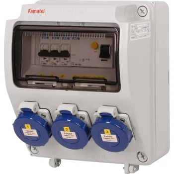 v1356-6kA - ZSF30000000.1 /3957 Zásuvková skříň IP65 jištěná s chráničem 40/4/003