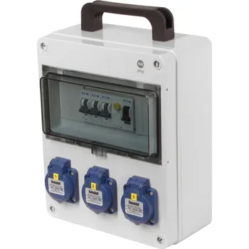 modulární přístroj a rozvaděč fb13405-6kA - ZSF30000000.1 /5810 Zásuvková skříň IP54 jištěná s chráničem 25/2/003, přenosná