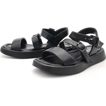 Dámské sandále Dámské kožené sandálky 158 008 černá MOLLY BESSA Barva: černá, Velikost: 41