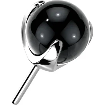 Piercing Atreya Titanová bezzávitová koncovka s kuličkou CLAW Barva: Černá, Velikost koncovky: 4 mm