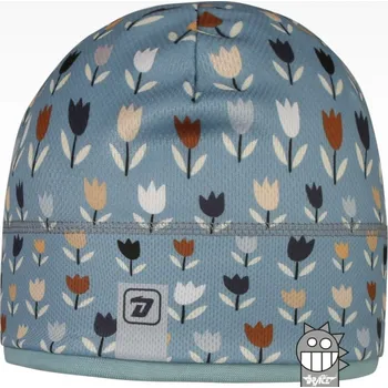 Čepice DRÁČE funkční čepice Cyril 72 bledě modrá s tulipánky velikost čepic: 52-54cm (5-7 let, RDX vel.5)