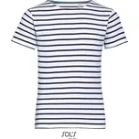 SOL's Collection Dětské pruhované tričko SOL'S Miles Kids Velikost: 9-10 let, Barva: bílá-námořní modrá