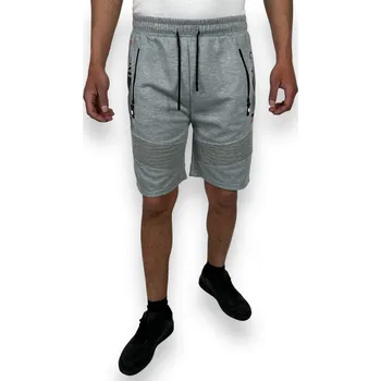 Pánské kraťasy MingFeng Pánské šedé teplákové kraťasy Barva: Šedá, Velikost: 2XL
