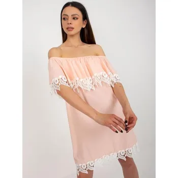 Dámské šaty Dámské šaty s puntíky ARYANA broskvové