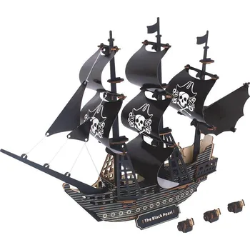 3D puzzle Woodcraft Dřevěné 3D puzzle Pirátská loď Černá perla