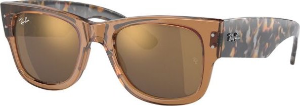 Ray-Ban® 0840S hnědá lesk čirá, čočka zlatá zrcadlo 663693
