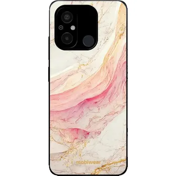 Lesklý kryt Mobiwear Glossy - Xiaomi Redmi 12C - G027G - Růžový a zlatavý mramor (Prémiové lesklé pouzdro, obal, kryt Mobiwear Glossy na mobil Xiaomi Redmi 12C - G027G - Růžový a zlatavý mramor, materiál Plast + TPU silikon - krytí po všech stranách,)