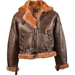 Bunda kožená UK BOMBER RAF s lícem HNĚDÁ