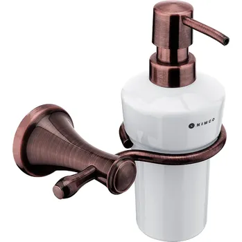 Dávkovač mýdla Retro keramický dávkovač tekutého mýdla s držákem na zeď staroměď NIMCO LADA LA 19031KU-80 Nimco