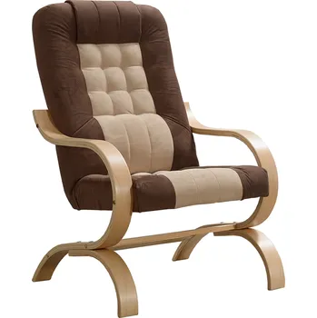 Křeslo Křeslo, šedohnědá Taupe/hnědá/buk, GURU