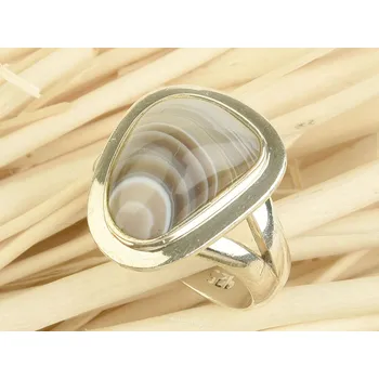 Prsten Achátový prsten stříbrný vel.54 Ag 925/1000 7,1g