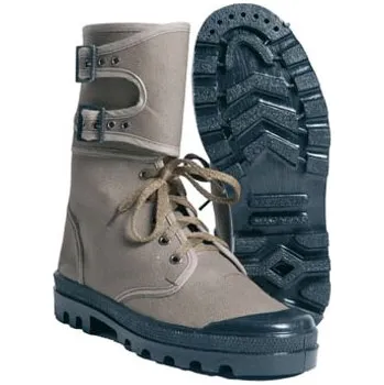 Pánská obuv Boty COMANDO plátěné s přezkami ZELENÉ