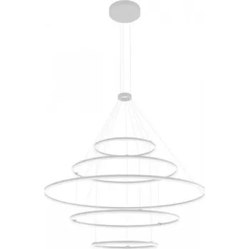 Redo Závěsné LED svítidlo ORBIT ø60/ø100/ø150/ø100/ø60 cm, 4000K, 5 kruhů Barva: Bílá, Stmívání, řízení: TRIAC