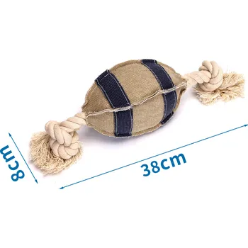 Hračka pro psa Látkový balonek s lanem 35x8cm