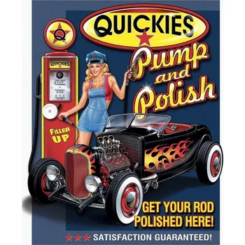 Plechová cedule Plechová cedule Quickies Pump Polish 40 cm x 32 cm