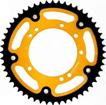 Řetězová sada pro motocykl Rozeta SUPERSPROX STEALTH RST-457:52-GLD zlatá 52 zubů, 420