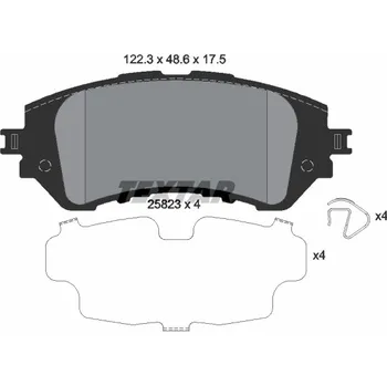 Brzdová destička Sada brzdových destiček, kotoučová brzda TEXTAR 2582301