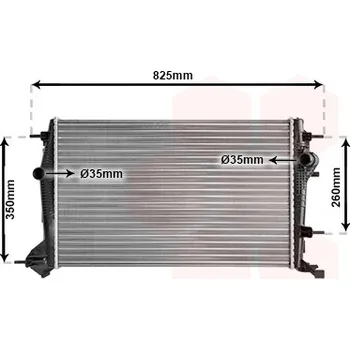 Chladič motoru Chladič, chlazení motoru VAN WEZEL 43002414